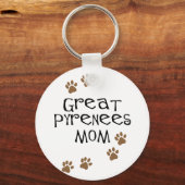 Große Pyrenäen-Mama Schlüsselanhänger (Vorderseite)