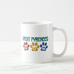 GROSSE PYRENÄEN-Mama-Tatzen-Druck 1 Kaffeetasse