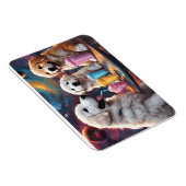 Große Pyrenäen Mama und Welpen mit Milchshakes Magnet (Rechte Seite)