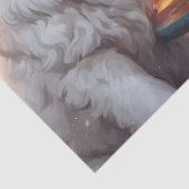 Große Pyrenäen Mama und Welpen mit Milchshakes Seidenpapier (Detail)