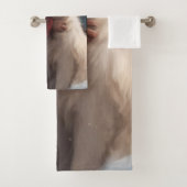 Große Pyrenäen mit dem Weihnachtsmann Weihnachten Badhandtuch Set (Insitu)