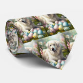 Große Pyrenäen mit Ostereiern Krawatte (Gerollt)