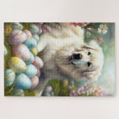 Große Pyrenäen mit Ostereiern Puzzle (Horizontal)