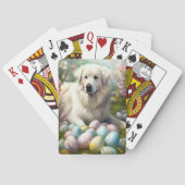 Große Pyrenäen mit Ostereiern Spielkarten (Rückseite)