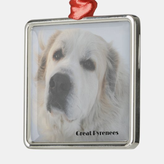 Große Pyrenäen Ornament Aus Metall (Links)