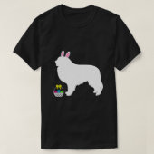 Große Pyrenäen Osterhase Hunde Silhouette T-Shirt (Design vorne)