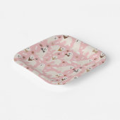 Große Pyrenäen Papieren und Knochen Papier Teller (Gewinkelt)