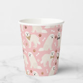 Große Pyrenäen Papieren und Knochen Papiergruppen Pappbecher (Links)