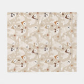 Große Pyrenäen Paws and Bones Fleece Blanket (Vorderseite (Horizontal))