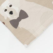 Große Pyrenäen Paws and Bones Fleece Blanket (Ecke)