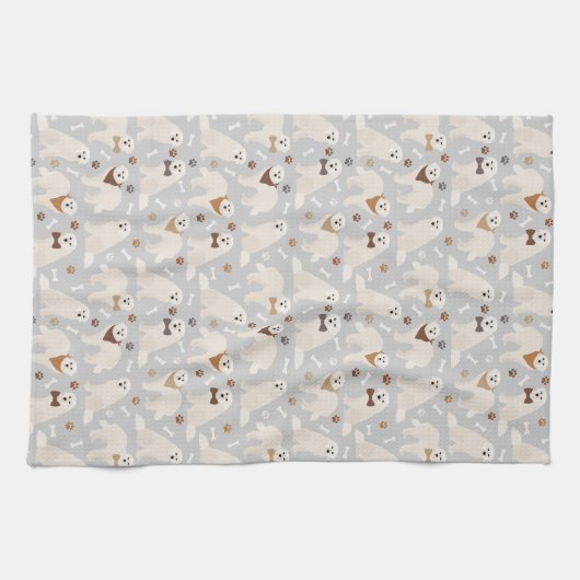 Große Pyrenäen Paws and Bones Küchentücher (Horizontal)