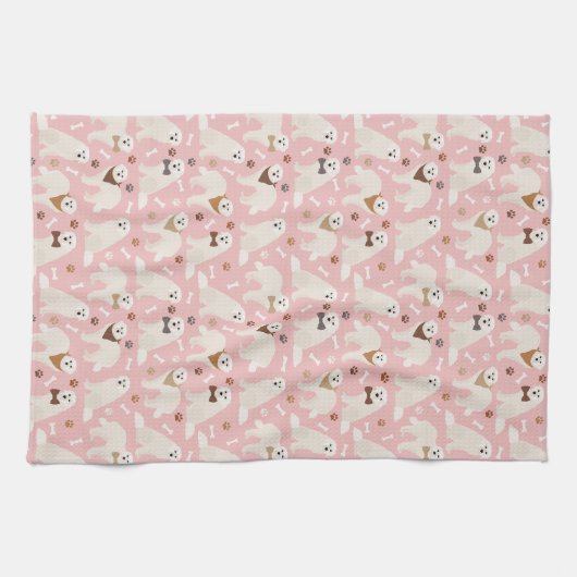 Große Pyrenäen Paws and Bones Küchentücher (Horizontal)