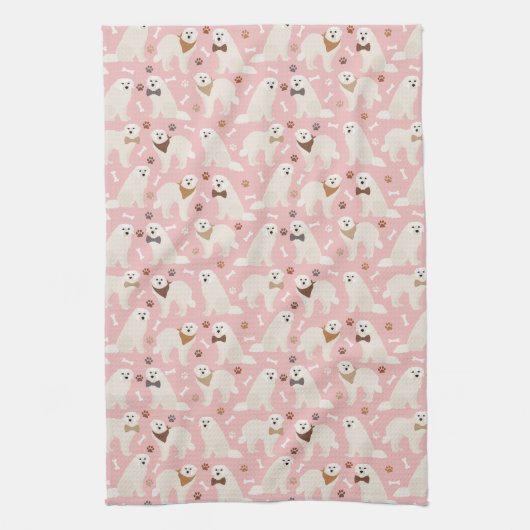 Große Pyrenäen Paws and Bones Küchentücher (Vertikal)