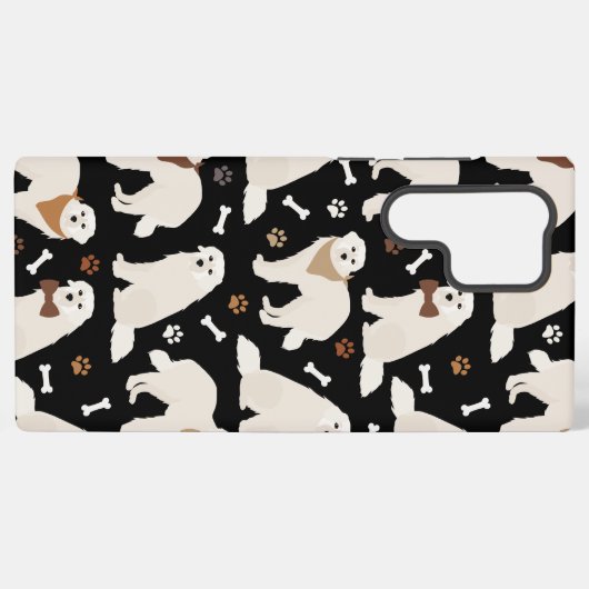 Große Pyrenäen Paws and Bones Samsung Galaxy Fall Hülle (Rückseite (Horizontal))