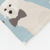 Große Pyrenäen Paws und Knochen Fleecedecke (Ecke)