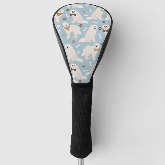 Große Pyrenäen Paws und Knochen Golf Headcover (Vorderseite)