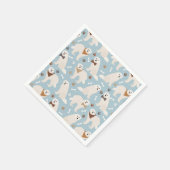 Große Pyrenäen Pfauen und Knochen Napkins Serviette (Ecke)