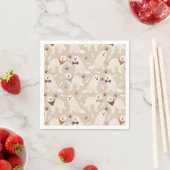 Große Pyrenäen Pfauen und Knochen Napkins Serviette (Beispiel)