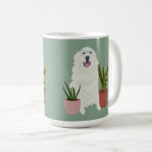Große Pyrenäen-Pflanze Kaffeetasse (VorderseiteRechts)