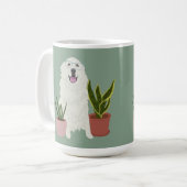 Große Pyrenäen-Pflanze Kaffeetasse (Vorderseite Links)