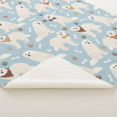 Große Pyrenäen Pfoten und Knochen Sherpa Blanket Sherpadecke (3/4)