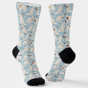 Große Pyrenäen-Pfoten und Knochenstöcken Socken