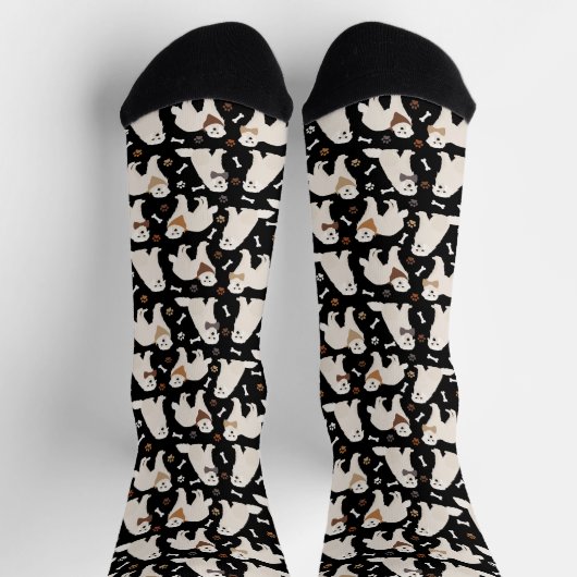 Große Pyrenäen-Pfoten und Knochenstöcken Socken (Oben)