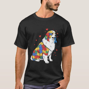 Große Pyrenäen Puzzle Autismus Bewusstsein Autisti T-Shirt