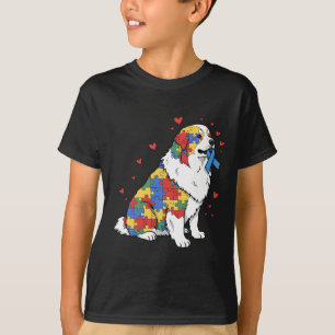 Große Pyrenäen Puzzle Autismus Bewusstsein Autisti T-Shirt