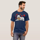 Große Pyrenäen Pyrenäen Hund mit Tier T-Shirt (Vorne ganz)