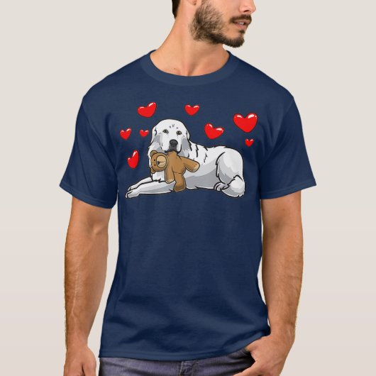 Große Pyrenäen Pyrenäen Hund mit Tier T-Shirt (Vorderseite)