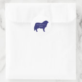 Große Pyrenäen Runder Aufkleber (Tasche)