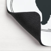 Große Pyrenäen-Silhouette Mousepad (Ecke)