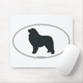 Große Pyrenäen-Silhouette Mousepad (Mit Mouse)
