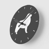 Große Pyrenäen-Silhouette Runde Wanduhr (Winkel)