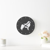 Große Pyrenäen-Silhouette Runde Wanduhr (Zuhause)