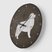 Große Pyrenäen Silhouette Rustikal Wanduhr (Winkel)