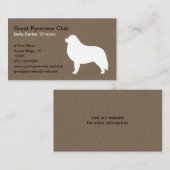 Große Pyrenäen-Silhouette Visitenkarte (Vorne/Hinten)