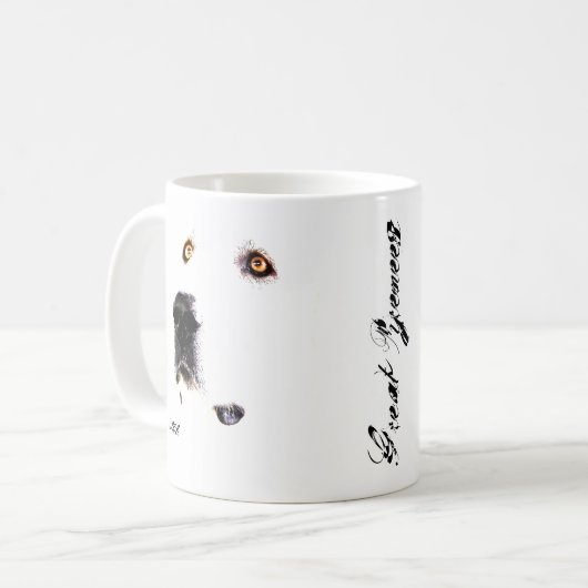 Große Pyrenäen-Tasse Kaffeetasse (Vorderseite Links)
