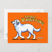 Große Pyrenäen total hairigend Postkarte (Vorne/Hinten)