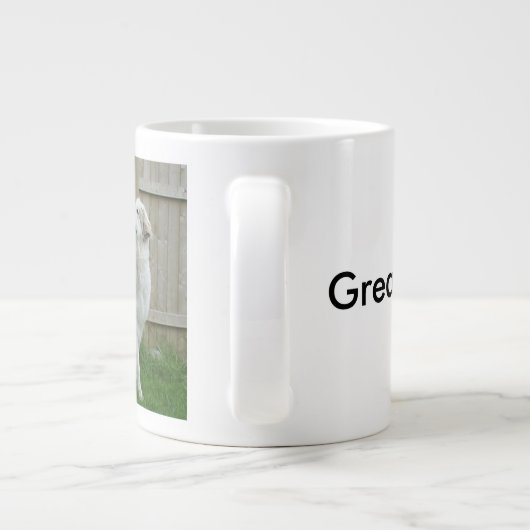 Große Pyrenäen-Tunnel-bohrwagenTasse Jumbo-Tasse (Rückseite)