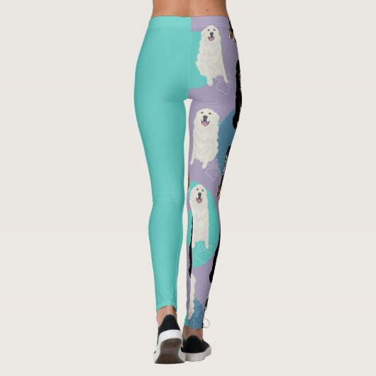 Große Pyrenäen und Berner Hund Leggings (Rückseite)