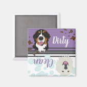 Große Pyrenäen und bernische Geschirrspüler Magnet (Vorderseite/Rückseite)