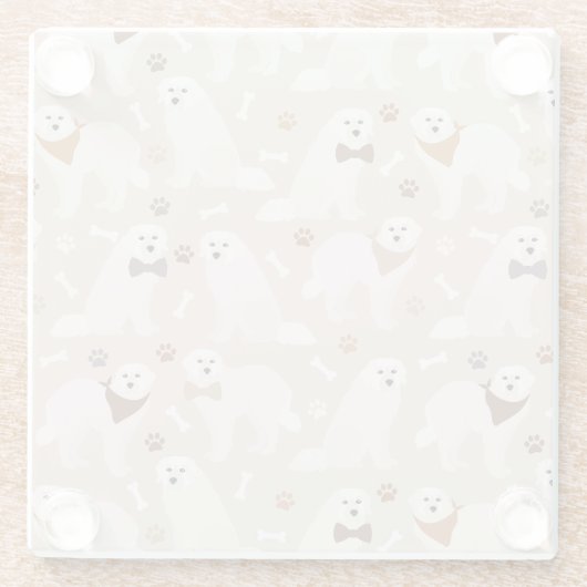 Große Pyrenäen Untersetzer aus Glattglas (Rückseite)