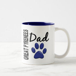 Große Pyrenäen-Vater 2 Zweifarbige Tasse
