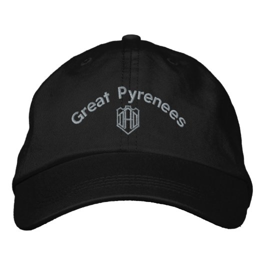 Große Pyrenäen Vater Geschenke Bestickte Baseballkappe (Vorderseite)