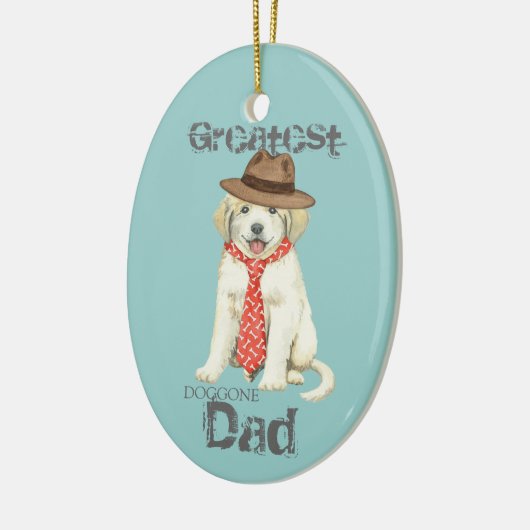 Grosse Pyrenäen Vater Keramik Keramik Ornament (Links)