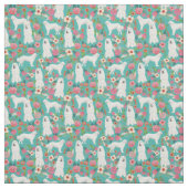 Große Pyrenäen Vintage Blumen Türkis Stoff (Muster)