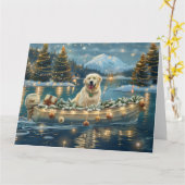 Große Pyrenäen Weihnachten Feierliche Reise Karte (Gelbe Blume)