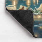 Große Pyrenäen Weihnachten Feierliche Reise Mousepad (Ecke)